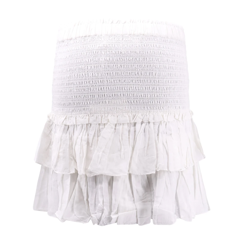 Isabel Marant Étoile Biologisch Katoen Viscose Rok met Volants White Dames