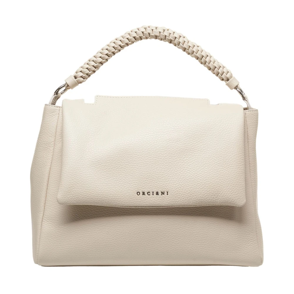 Orciani Beige Leren Handtas Sveva Soft Beige Dames
