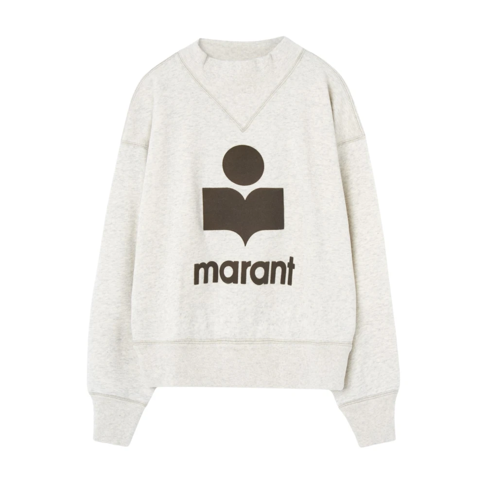 Isabel marant Beige Logo Sweater Gray Dames