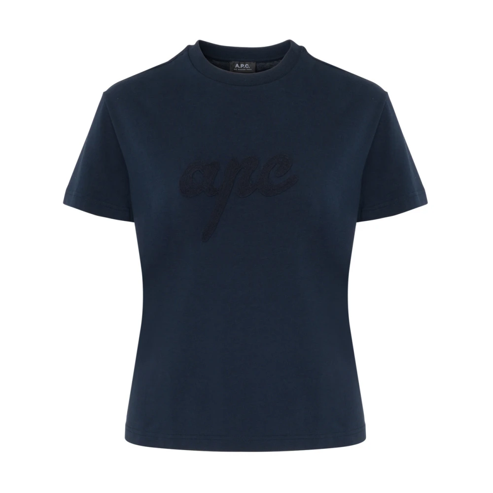 A.p.c. Biologisch Katoen T-Shirt Lenny Blue Dames