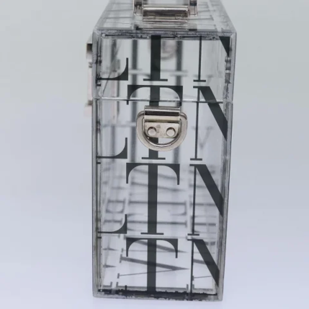Valentino Vintage Pre-owned Plastic crossbody-bags Gray Dames