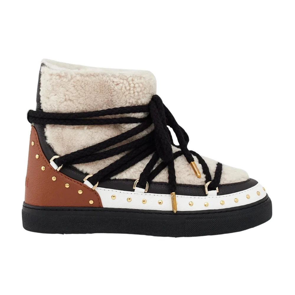 Inuikii Women's Brown Fur-Trimmed Snow Boots - Winter Boots - 4 Uk - Shoes