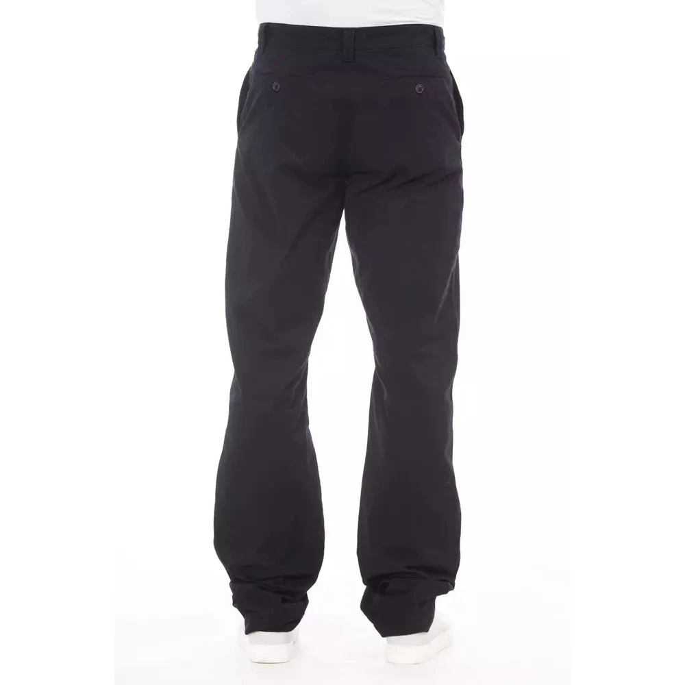 Alpha Studio Blauwe Katoenen Jeans met Voor- en Achterzakken Blue Heren