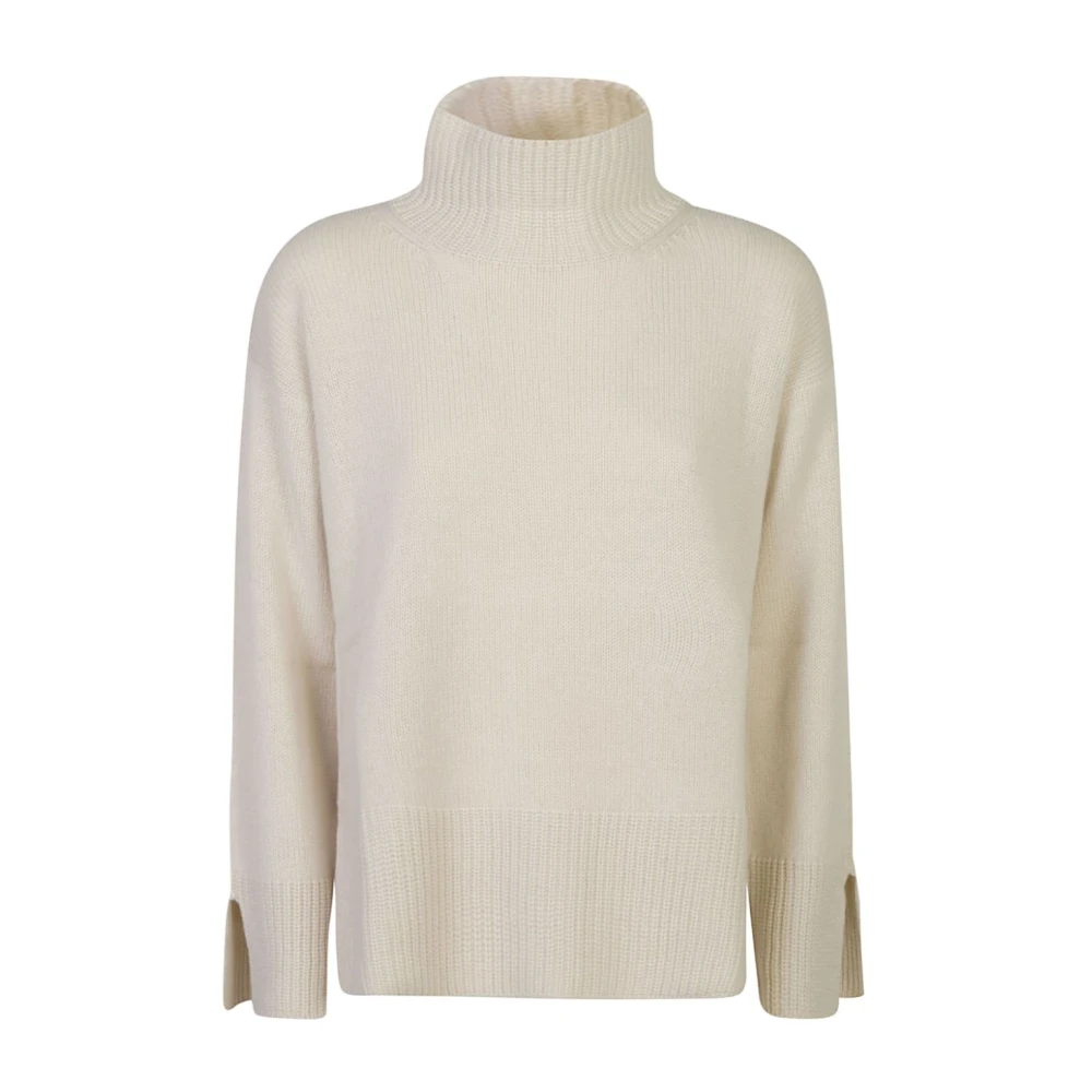 Beige Høyhalset Strikkegenser Sweatshirt Aw24