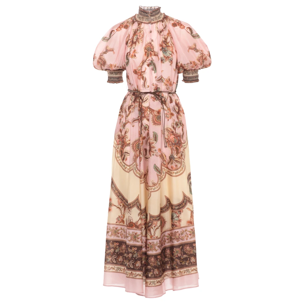 Zimmermann Multicolor Maxi Dresses, Female, Xs, Aster Billow Maxi Dress