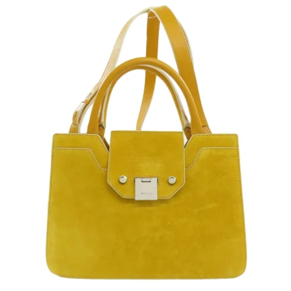 Jimmy Choo Pre-owned Suede handbags Yellow Dames