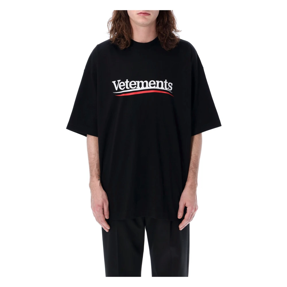 Vetements T-Shirts Black Heren