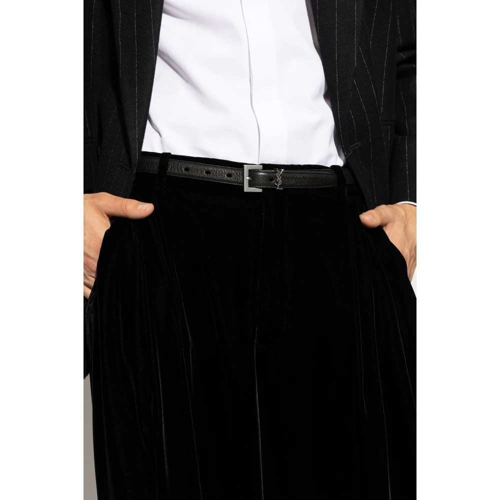Saint Laurent Riem met logo Black Heren