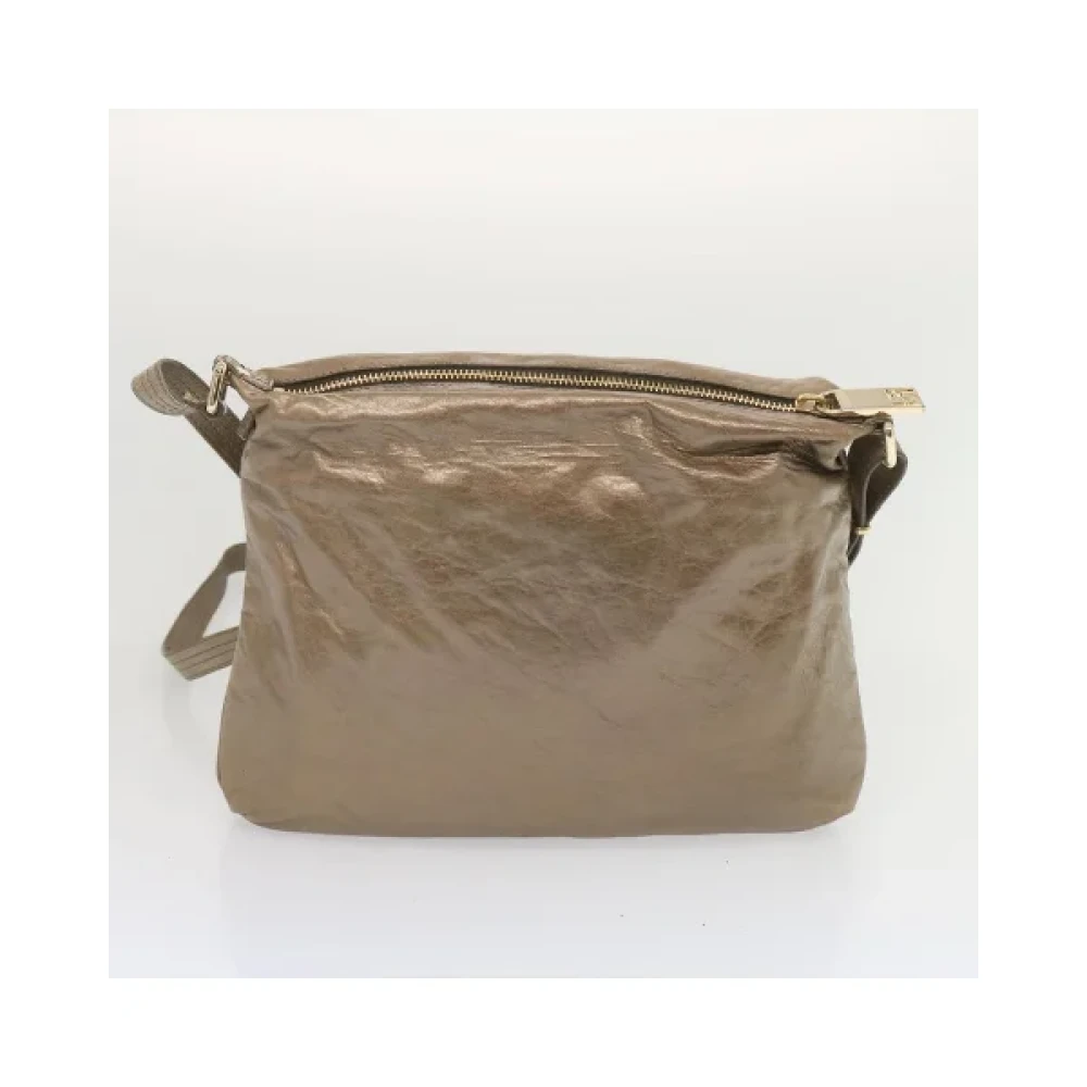 Fendi Vintage Pre-owned Leather fendi-bags Gray Dames