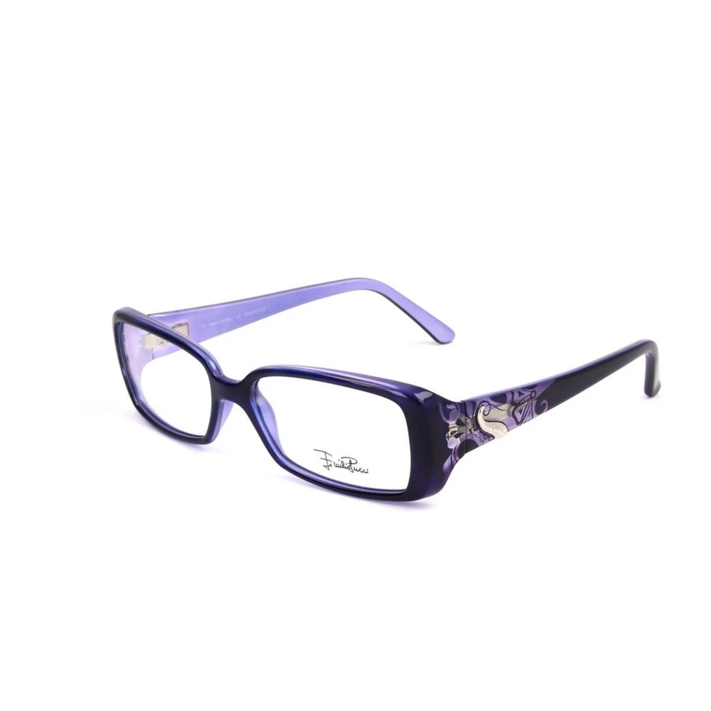 EMILIO PUCCI Paarse Kunststof Montuur Bril Stijlvol Model Purple Dames