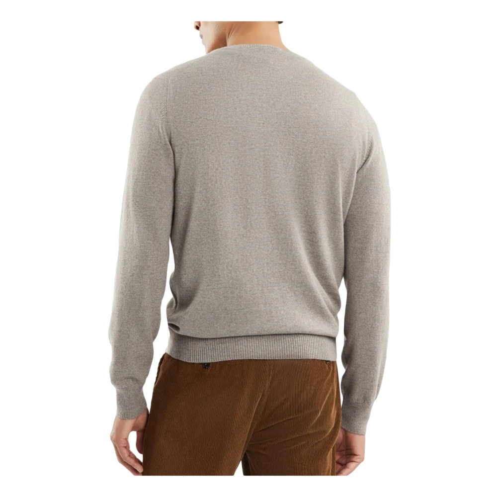 Fay Merino Wol Gebreide Trui Beige Heren