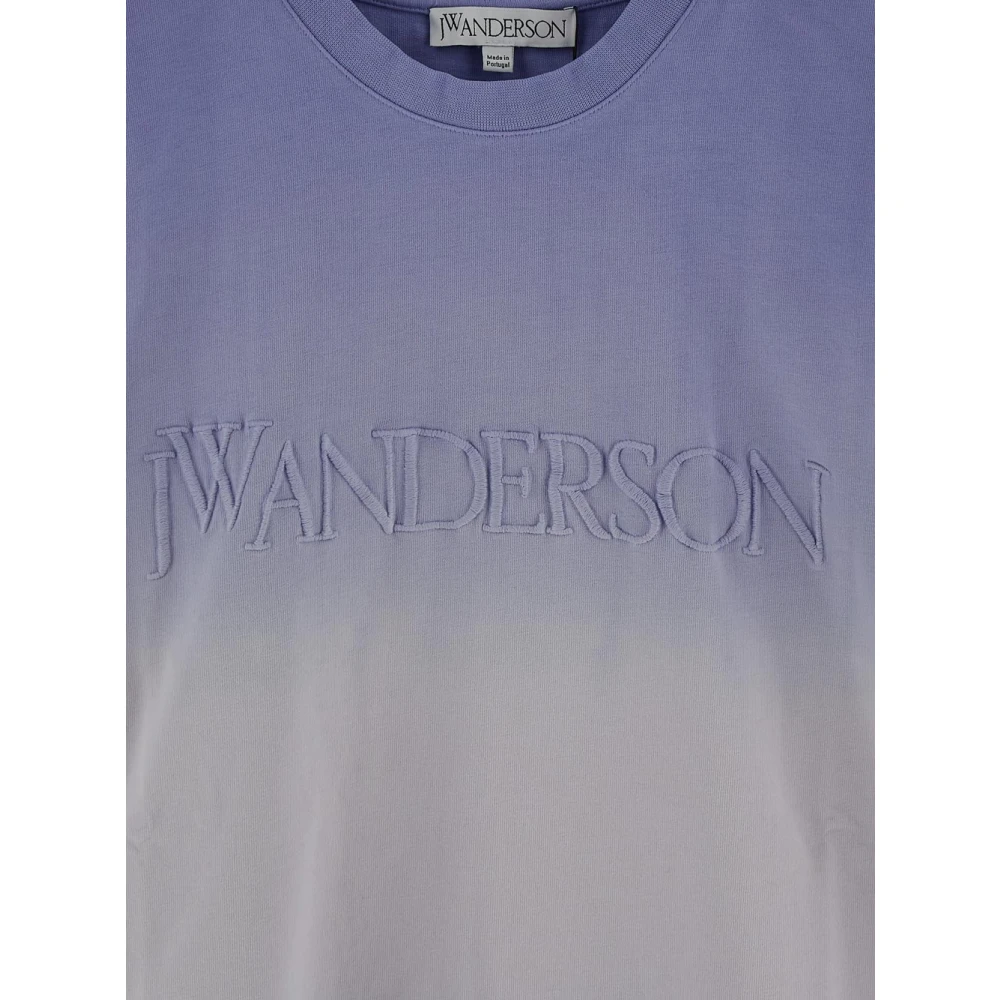 JW Anderson Logo T-shirt Casual Wear Mode Purple Heren