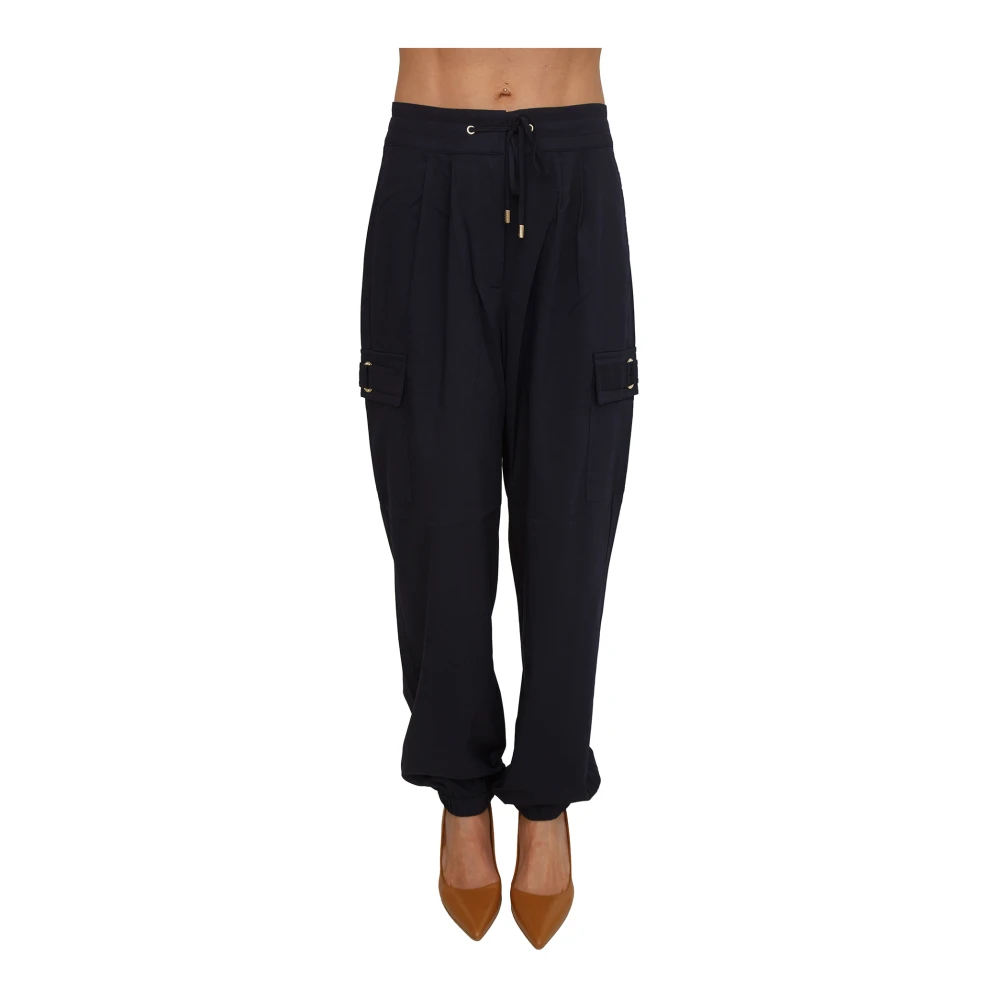 Liu Jo Vrouw Blauw Broeken Dames, L, Leer, Pantalone Tessuto Cammello