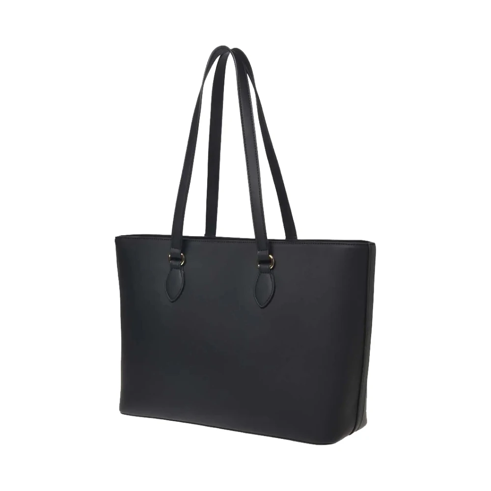 Moschino Zwarte schoudertas met gouden details Black Dames