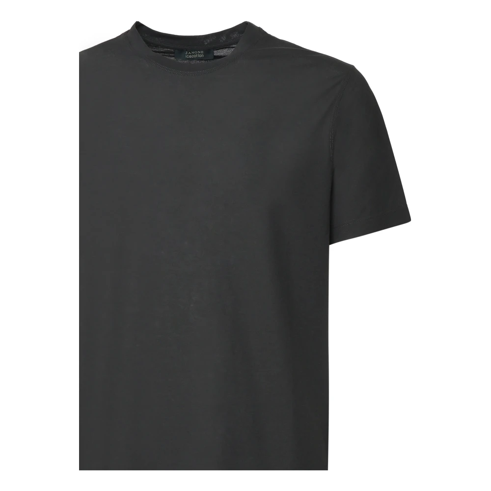 Zanone Grijze Crewneck T-shirts en Polos Green Heren