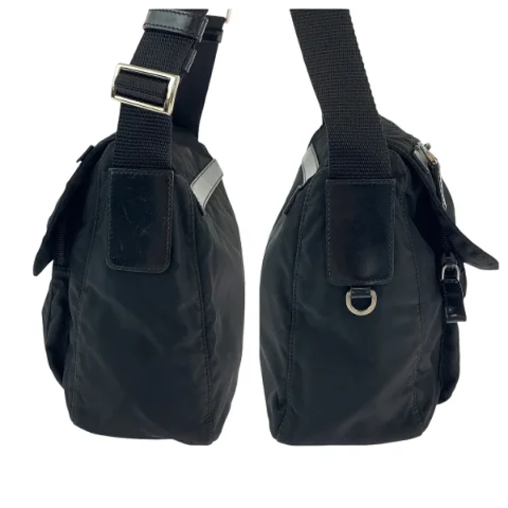 Prada Vintage Pre-owned Canvas crossbody-bags Black Dames