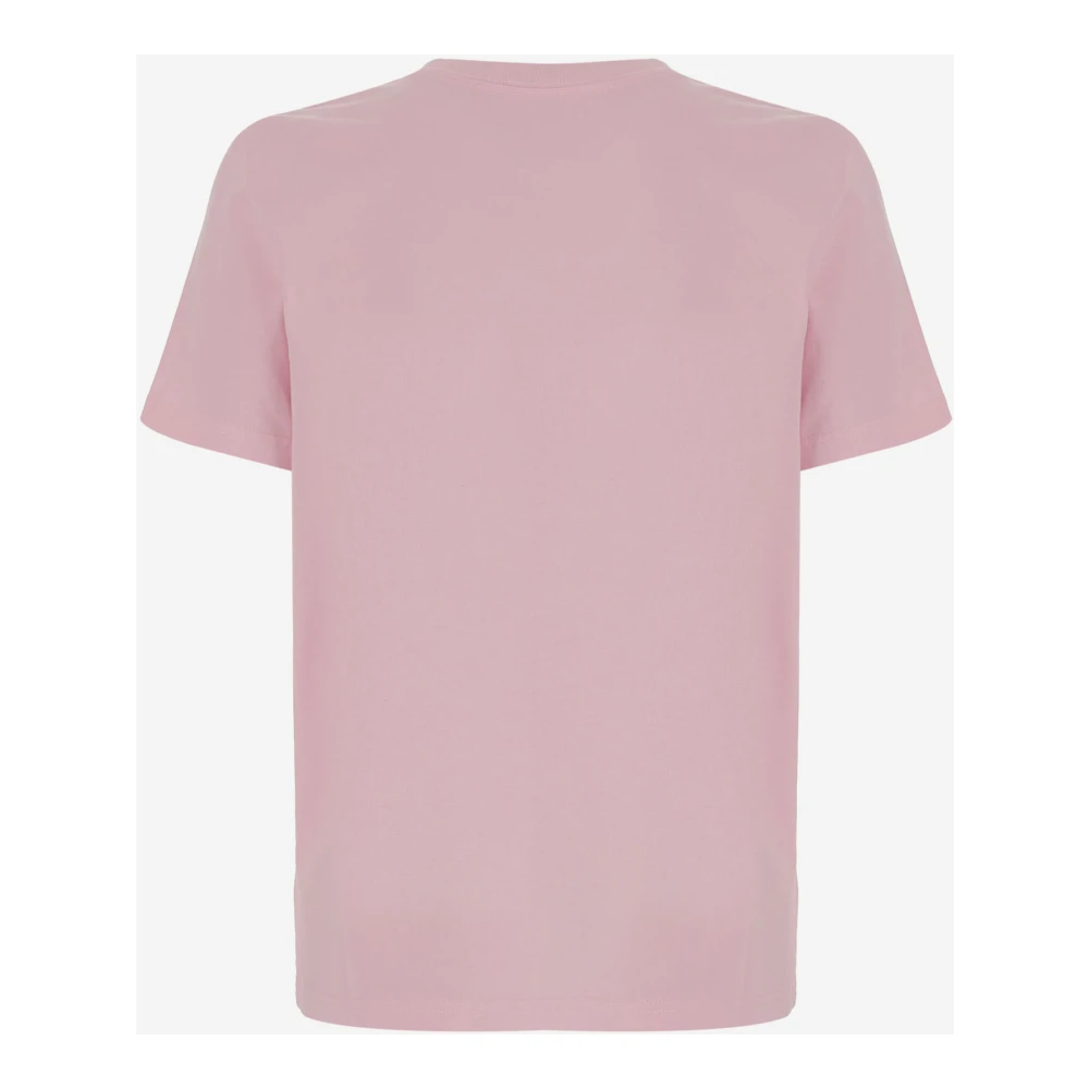Versace Katoen Crew Neck T-shirt Roze Logo Pink Dames
