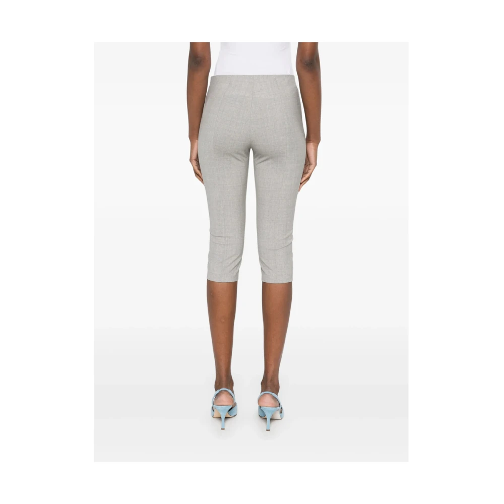 Armarium Lichtgrijze Cropped Broek Met Zijrits Gray Dames