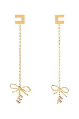 golden-bow-pendant-earrings