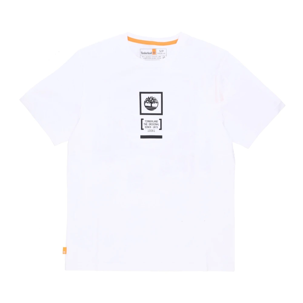 Timberland Camo Tee Wit Korte Mouw T-shirt White Heren
