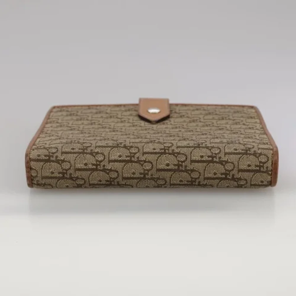 Dior Vintage Pre-owned Canvas wallets Beige Dames