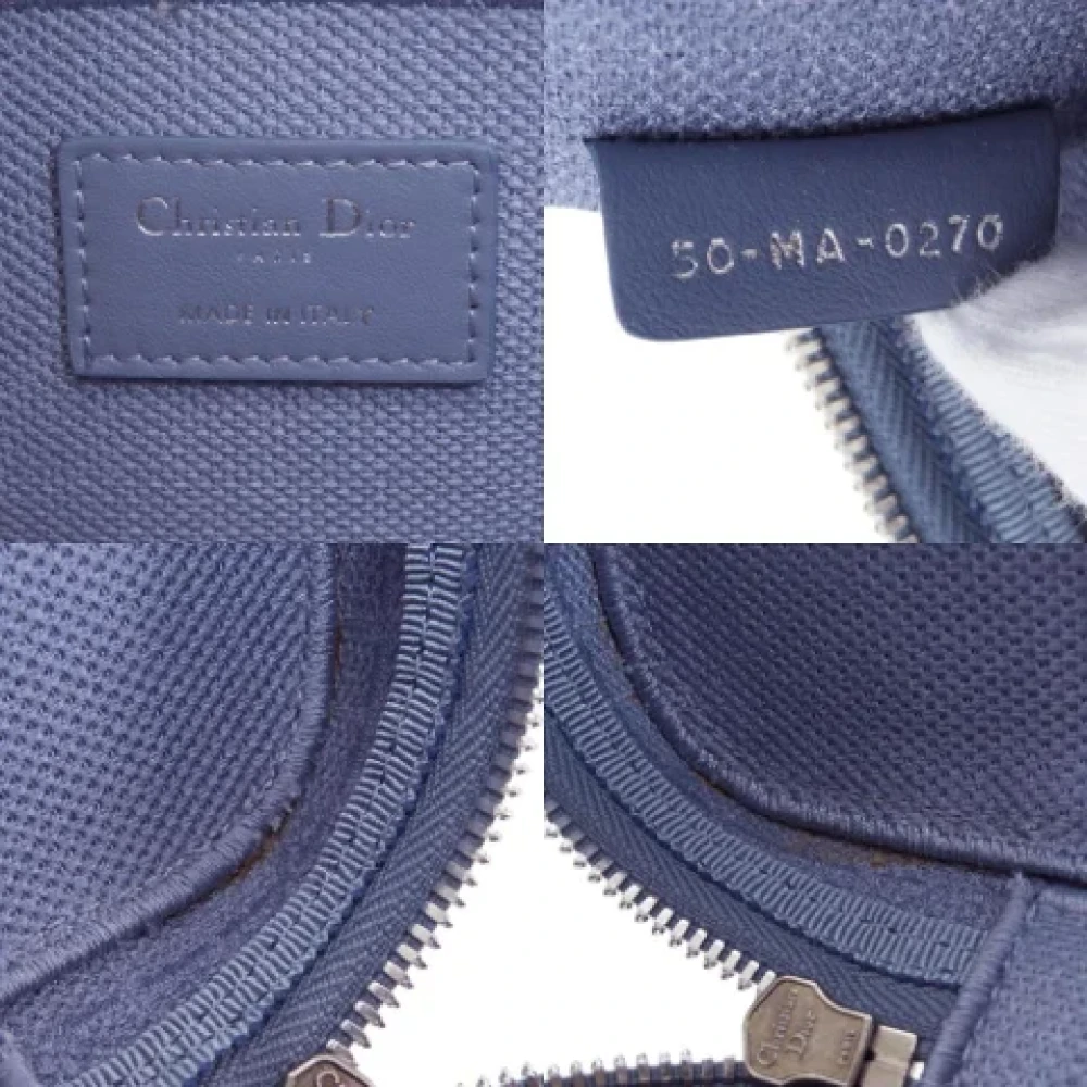 Dior Vintage Pre-owned Canvas handbags Blue Dames