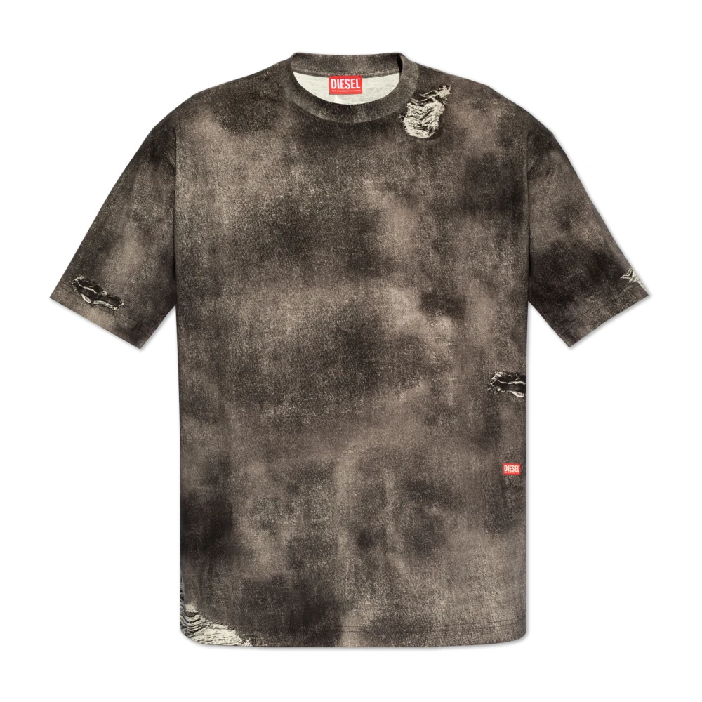 Diesel T-Wash-N2 T-shirt Gray Heren