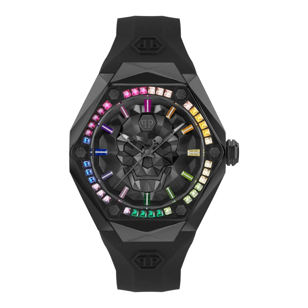 Philipp Plein Men's Black The $Kull Spikes Watch