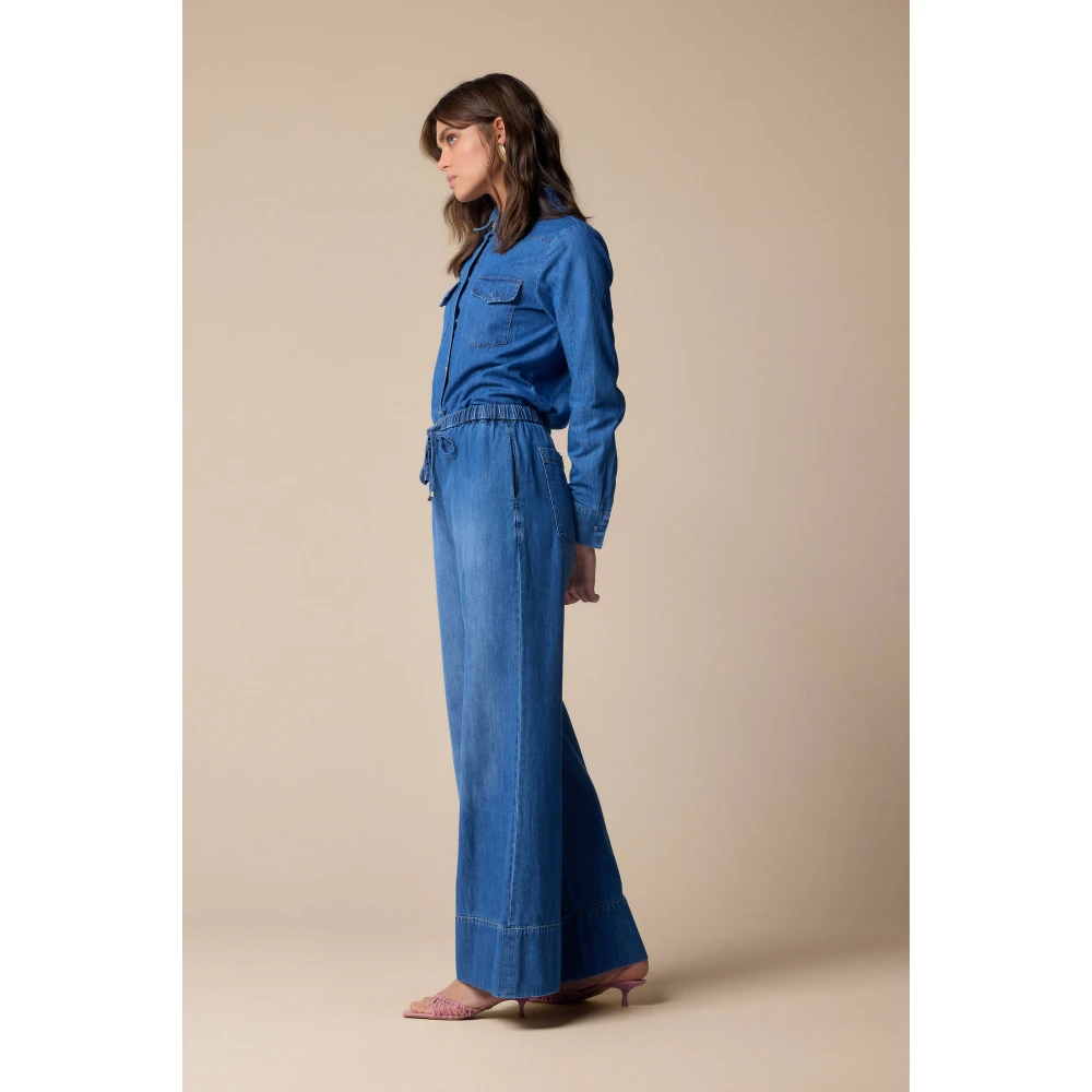 Kocca Stijlvolle Wide Jeans voor Vrouwen Blue Dames