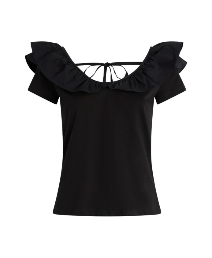 fashionable-black-t-shirt-with-ruffles