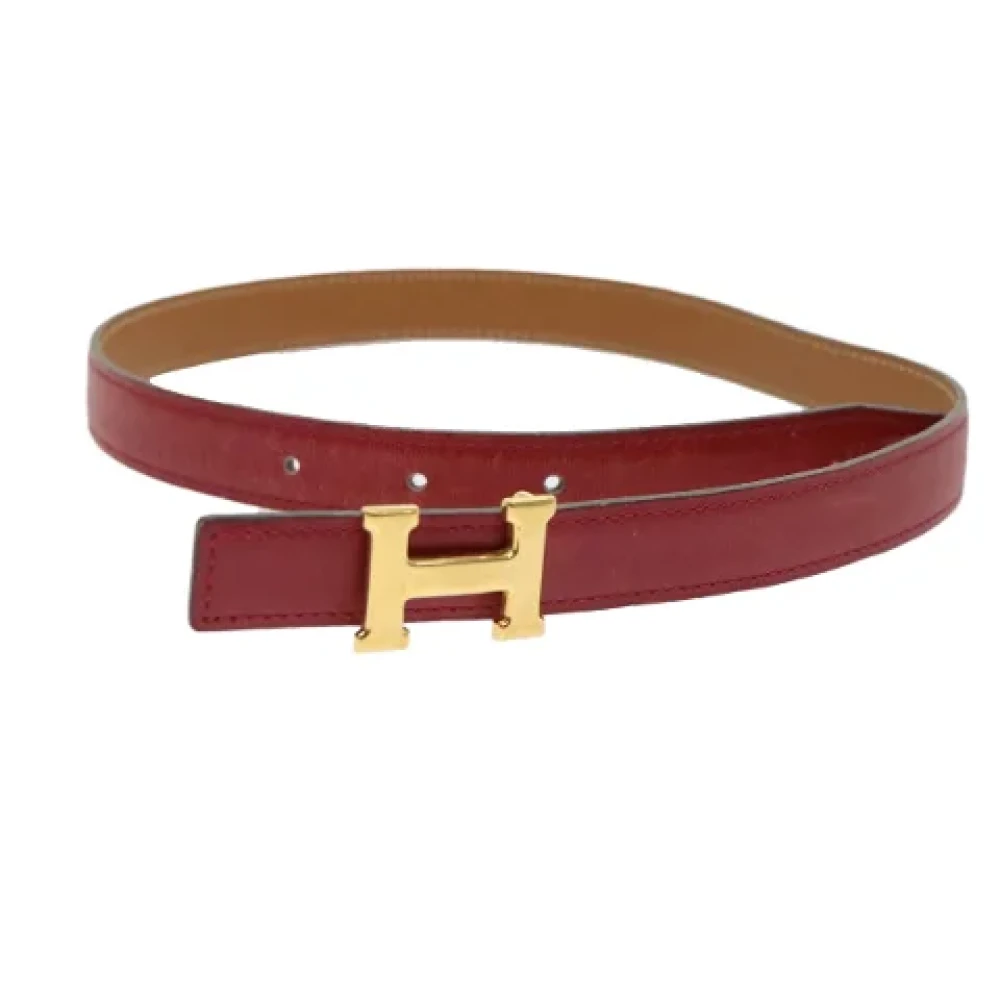 Hermès Vintage Pre-owned Leather belts Red Dames