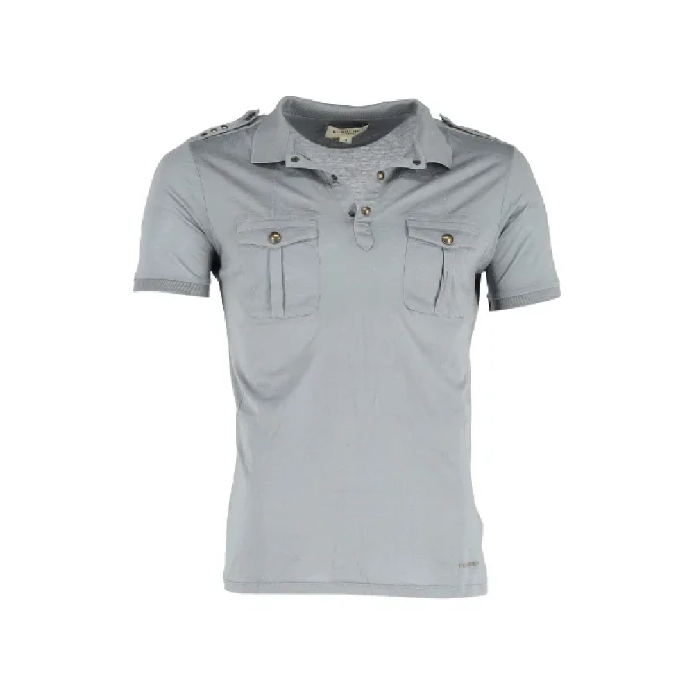 Burberry Vintage Pre-owned Cotton tops Gray Heren