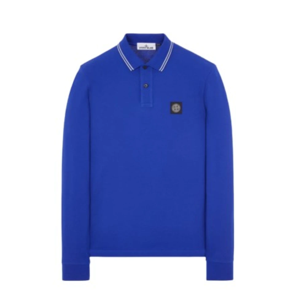Stone Island Polo Shirt V0022 - Storlek: XL, Färg: V0022 - Bright Blue Blue, Herr