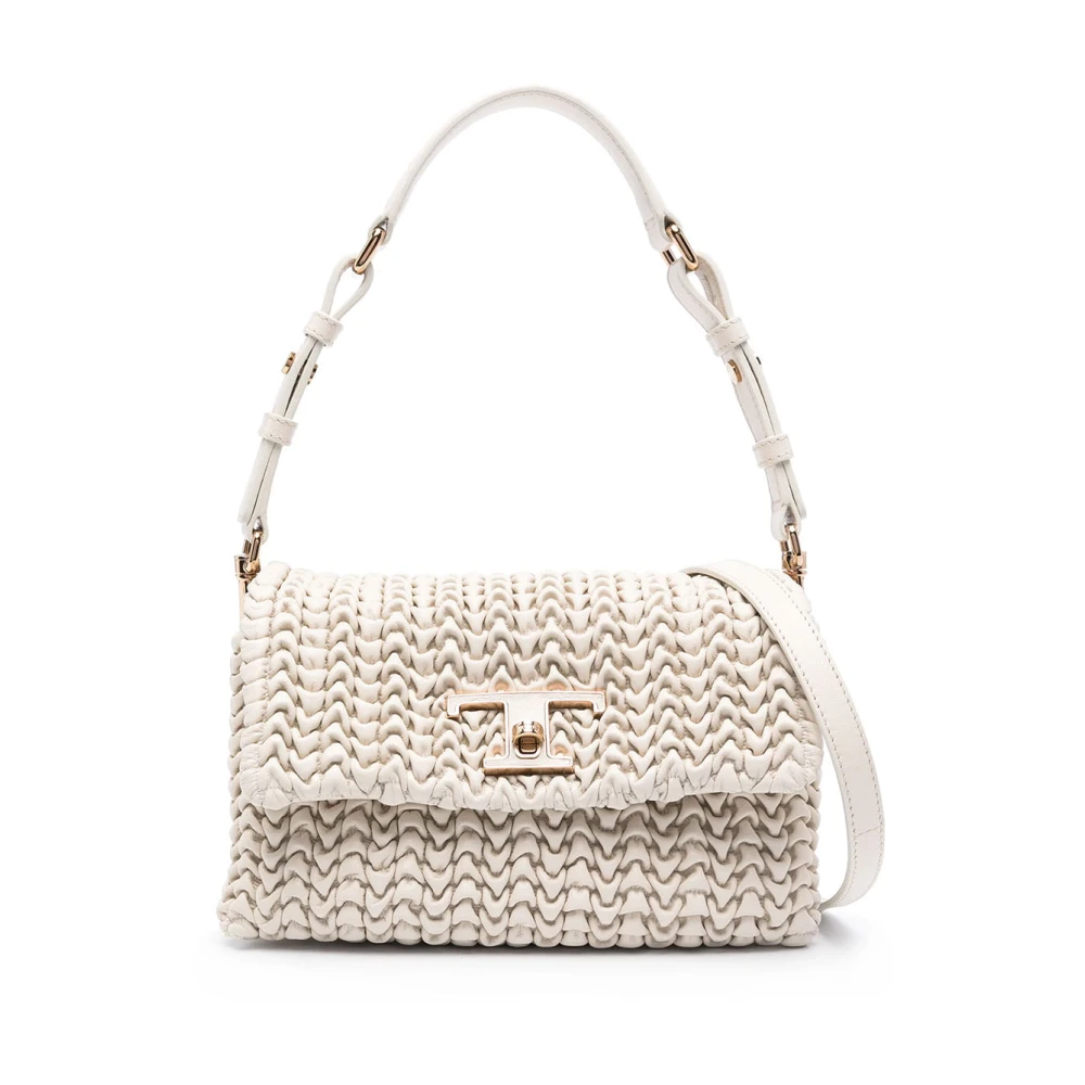 TOD'S Stijlvolle Schoudertas met Uniek Ontwerp White Dames