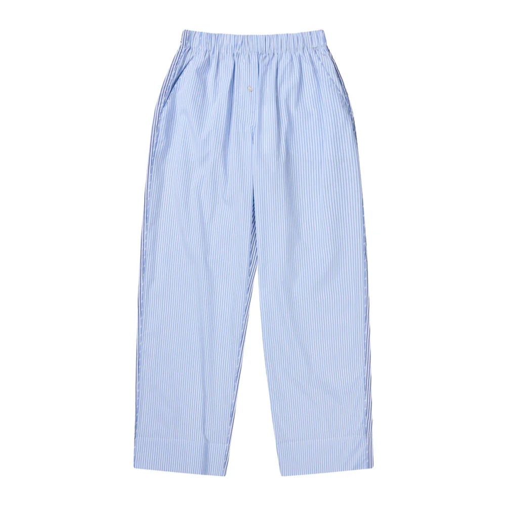 Munthe Blauwe Gestreepte Loszittende Broek Blue Dames