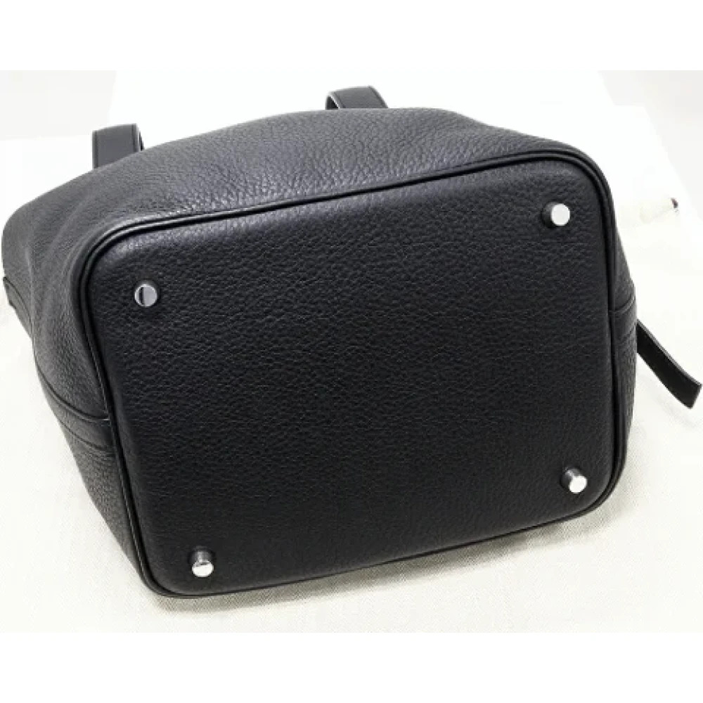 Hermès Vintage Pre-owned Leather totes Black Dames