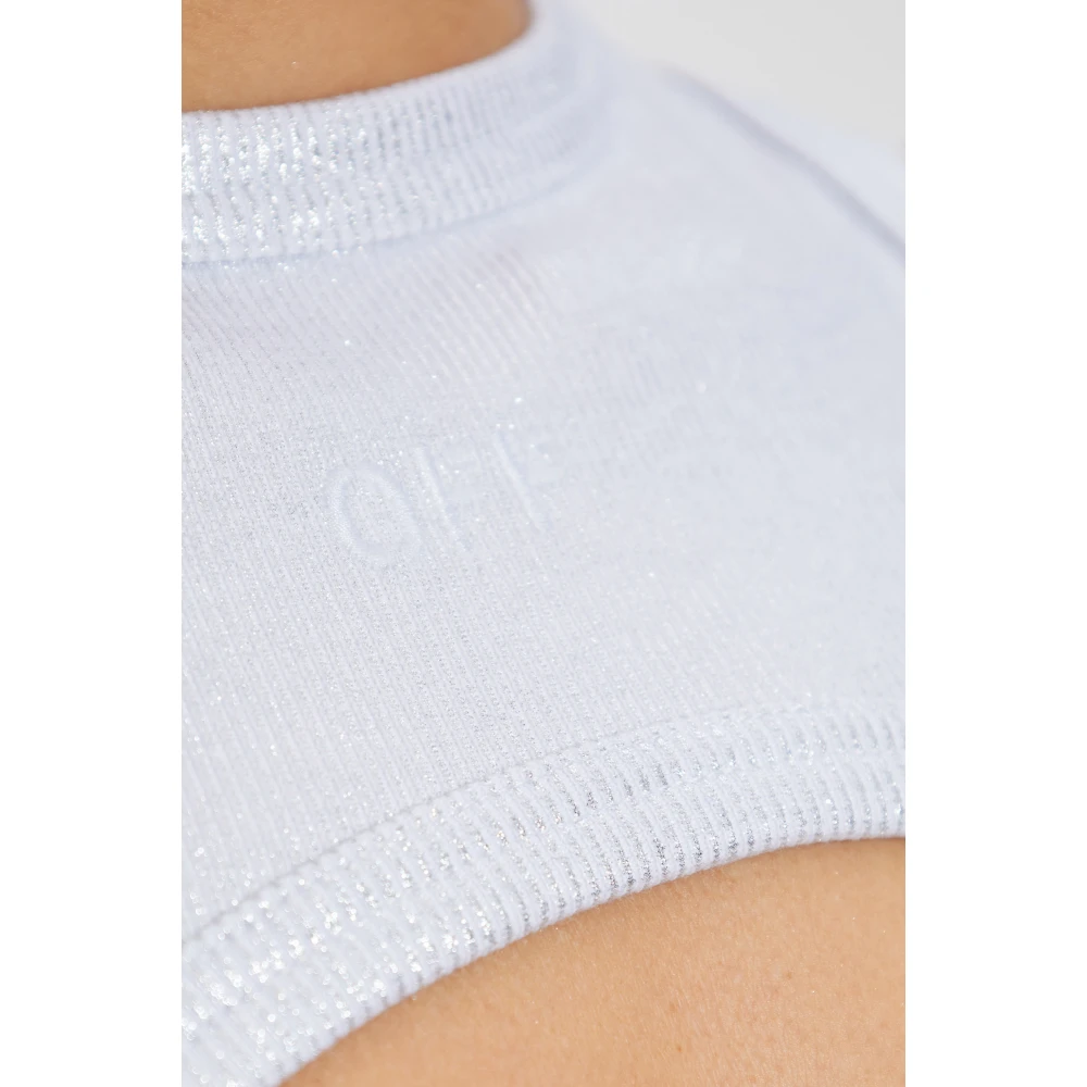 Off White Jurk met decoratieve uitsparingen Gray Dames