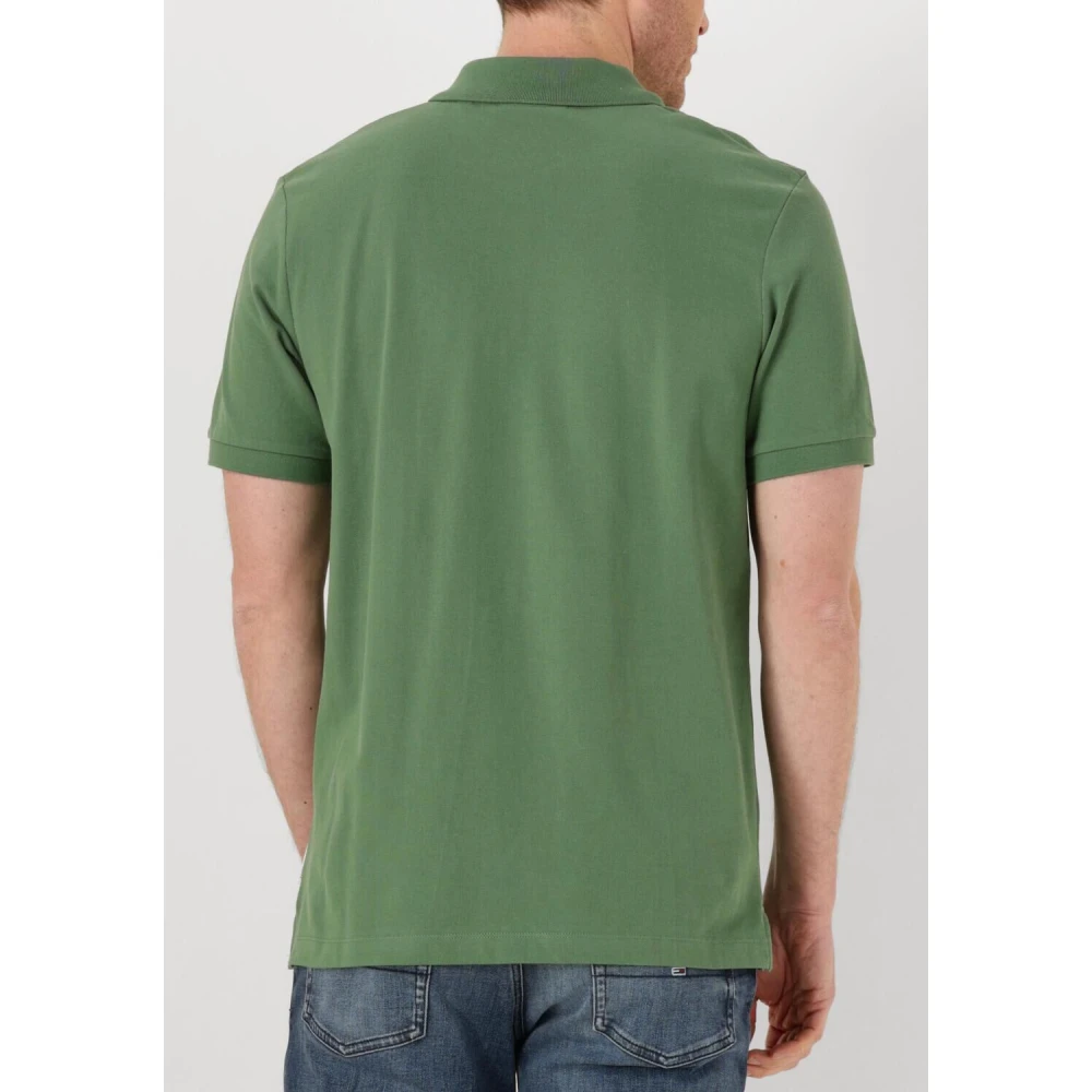 Scotch & Soda Logo Pique Polo voor Heren Green Heren