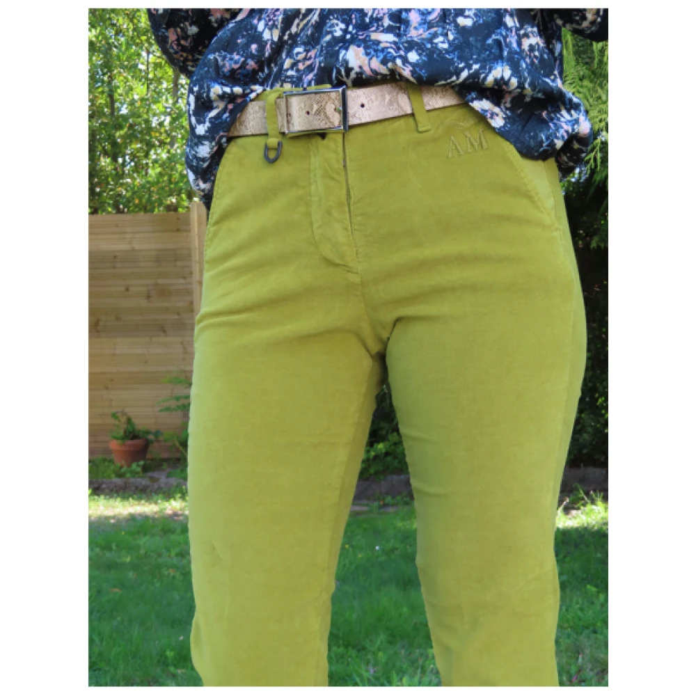 aeronautica militare Velours Chino Broek Cedro Green Dames