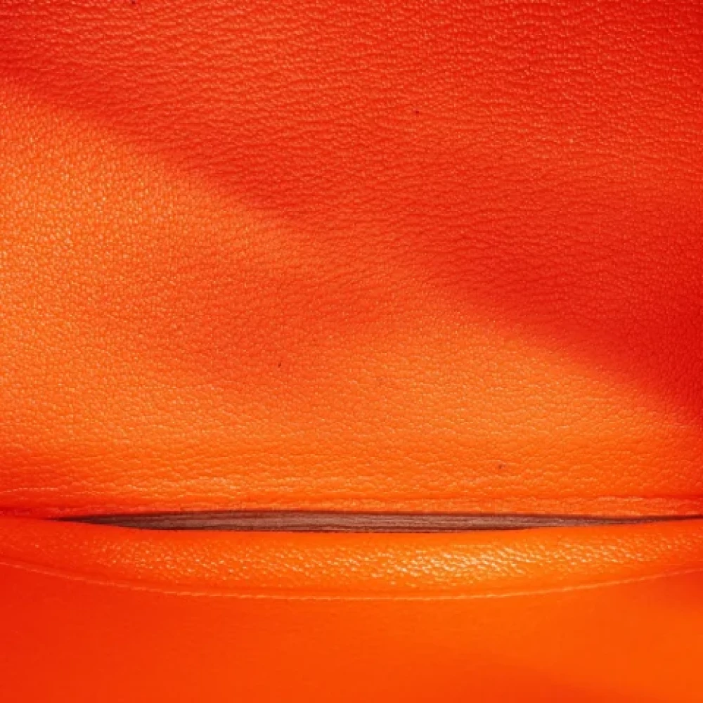 Hermès Vintage Pre-owned Leather handbags Orange Dames