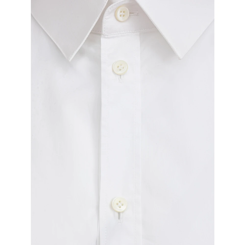 Dolce & Gabbana Witte Katoenen Klassieke Overhemd White Heren