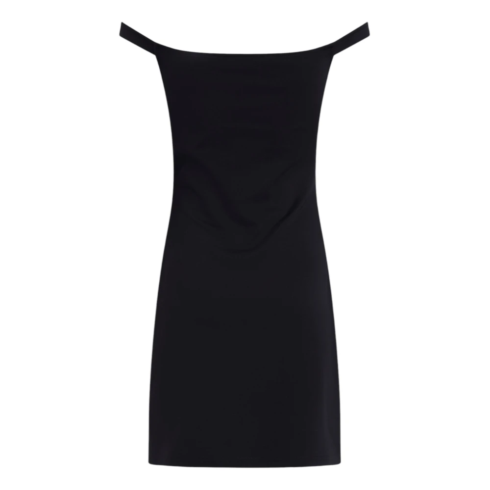 Calvin Klein Jeans Korte Jurken Collectie Viscose Mix Black Dames