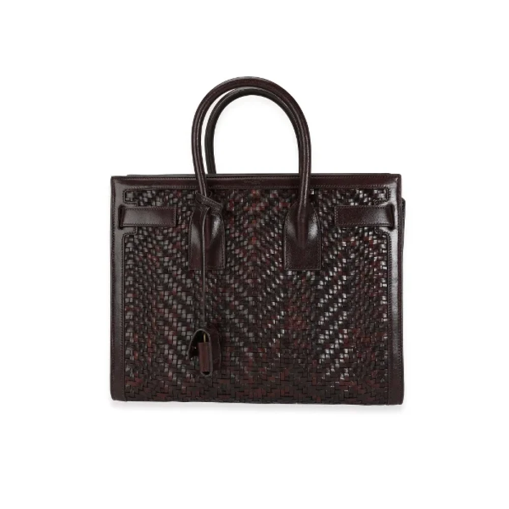Yves Saint Laurent Vintage Pre-owned Leather crossbody-bags Brown Dames