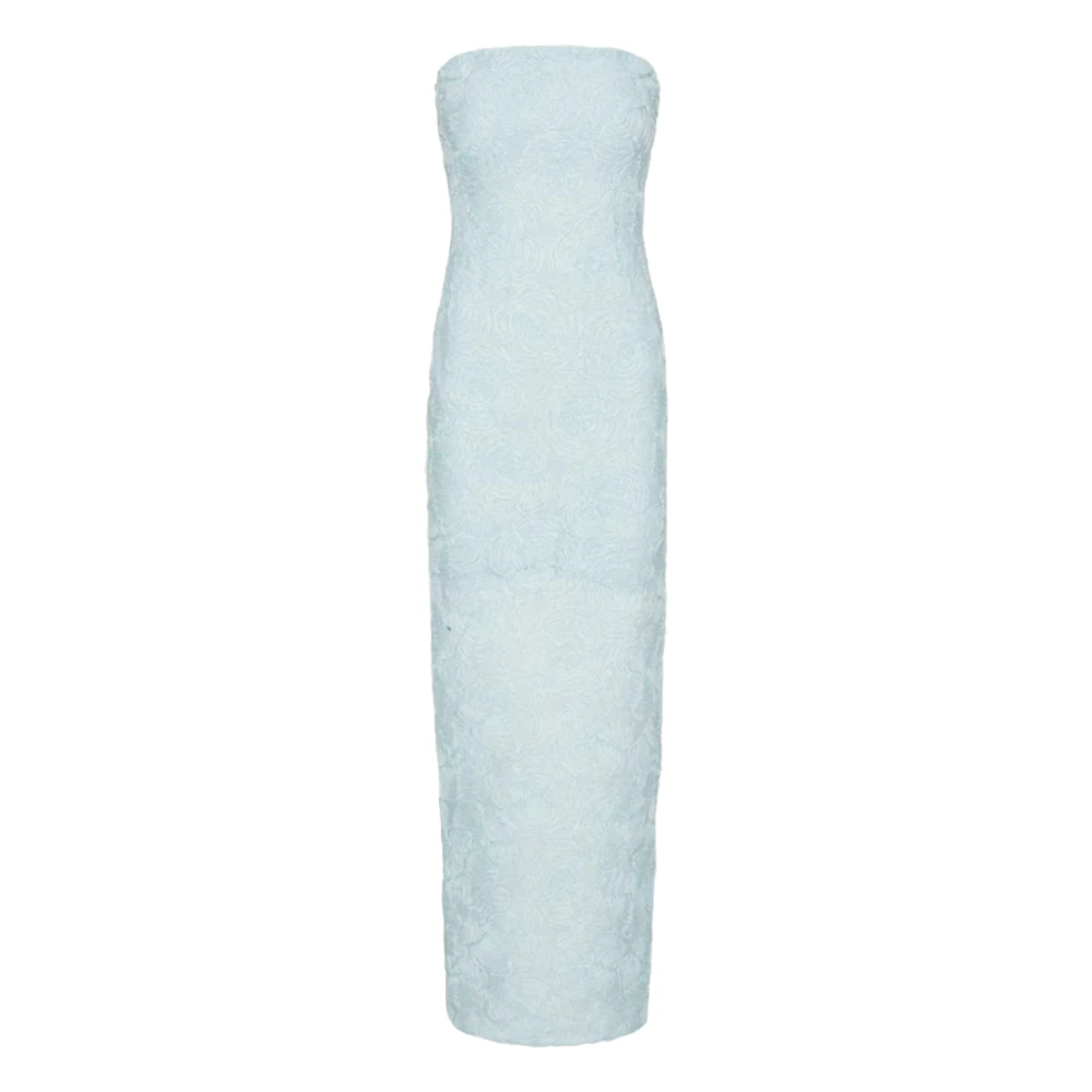 Rotate Birger Christensen Women's Blue Gowns, M, Asymmetric Draped Maxi Dress