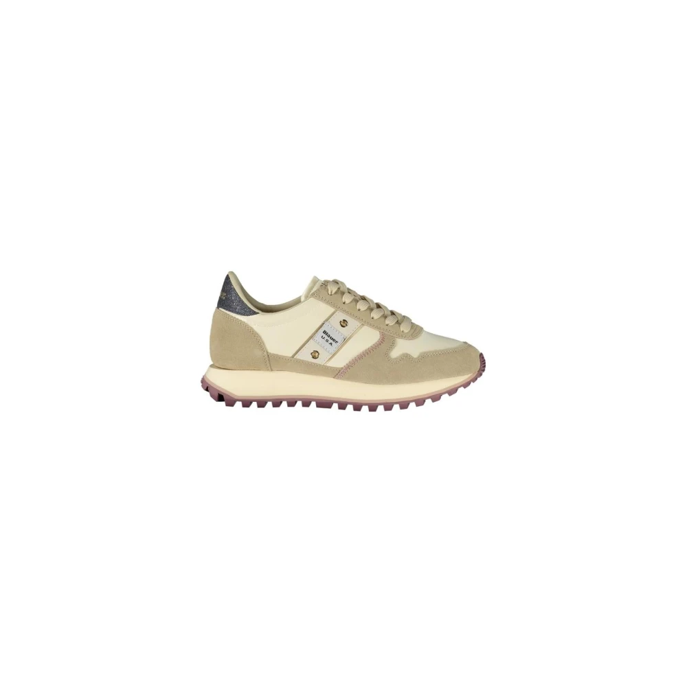 Blauer Women's Beige Leather Minimalist Sneaker