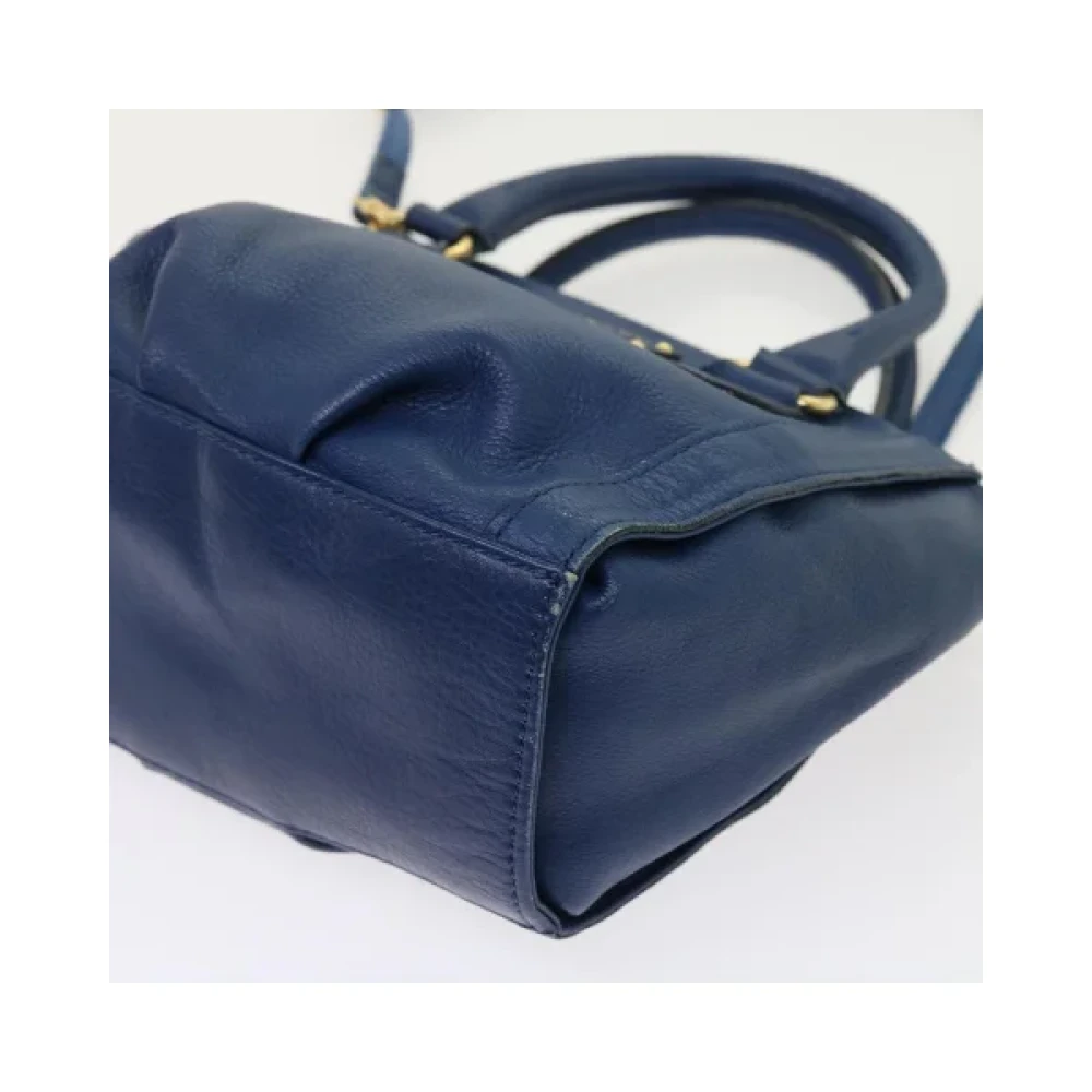 Burberry Vintage Pre-owned Leather handbags Blue Dames