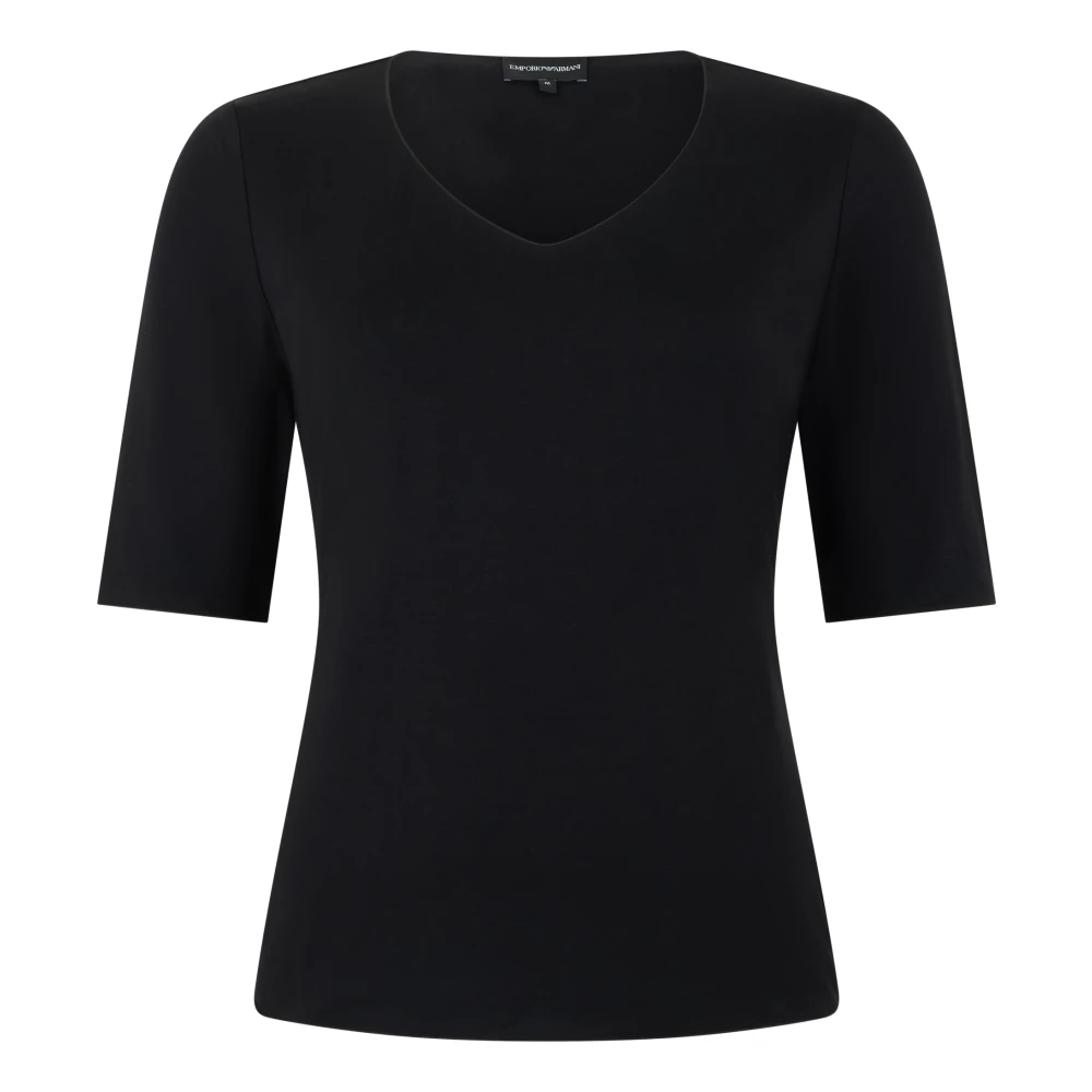 Emporio Armani Donna Nero Top, Xl, New,