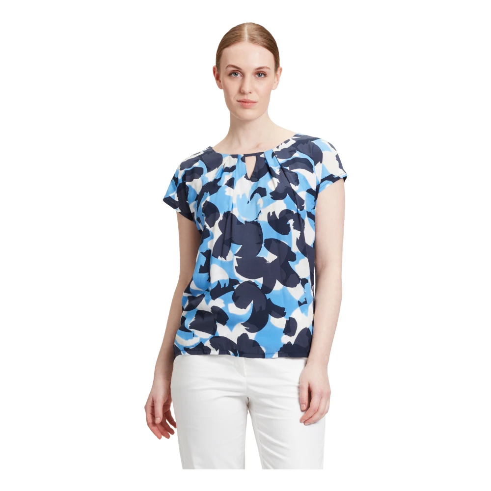Betty & Co Grafische Blouse met Webbies Blue Dames