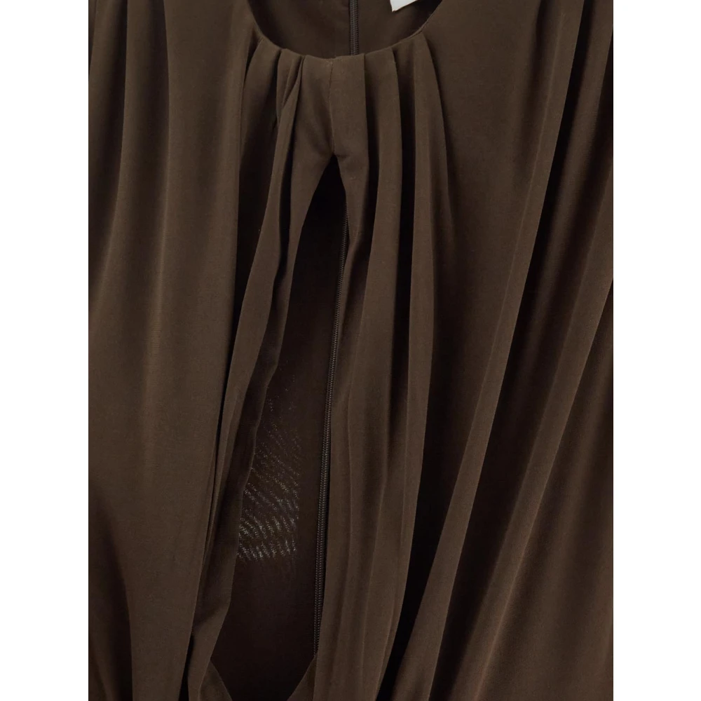 MVP wardrobe Elegante Farao Lange Jurk Polyester Brown Dames
