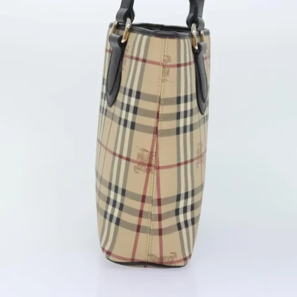 Burberry Vintage Pre-owned Leather handbags Beige Dames